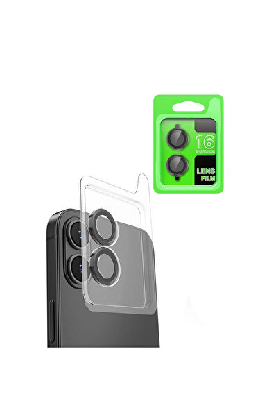 xirshop iPhone 16 Plus Raze Metal Camera Lens - Black