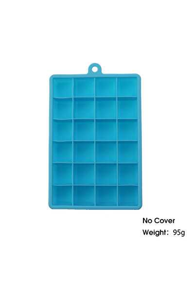 choice2 E NO Cover Sky blue With Lid /No Lid 24-hole Silicone Ice Tray Square...