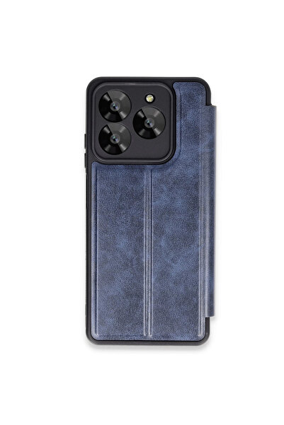 xirshop غطاء حماية مزود بغطاء قلاب من جنرال موبايل إيرا 50 - أزرق داكن