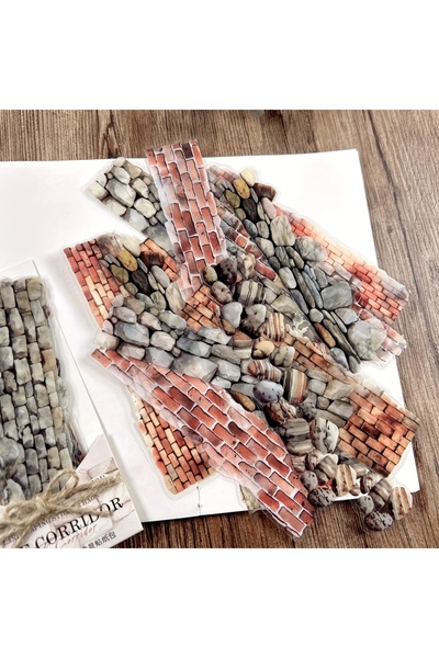 Choice4 B JIANQI 20pcs/pack European Retro Collage Strip Stickers DIY Collage...
