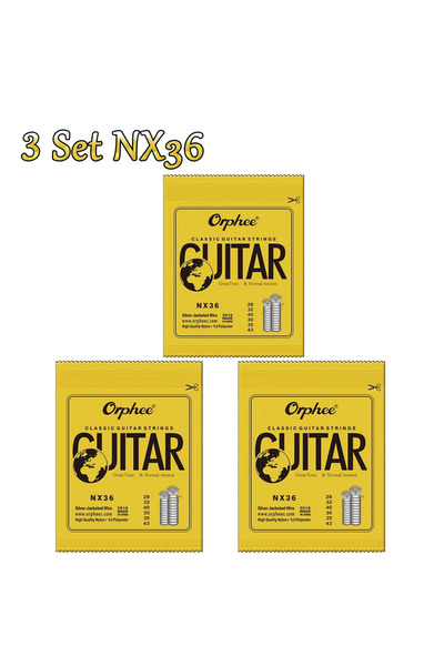 Choice5 3 Set NX36 10/50 Set Orphee Classical Guitar Strings Silver Plated Wi...
