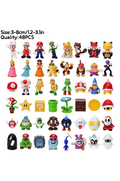 Choice1 مجموعة G (48 قطعة) 3-48 قطعة/مجموعة شخصيات ماريو بروس، الأميرة بيتش، ...