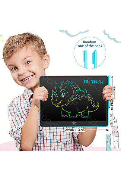 Choice3 لوح رسم إلكتروني LCD مقاس 13 بوصة باللون الأزرق، لوحة كتابة للأطفال، ...