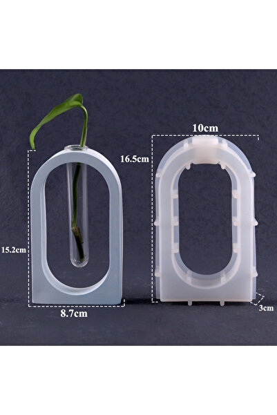 Choice4 Oval 5pcs Flowers Test Tube Vase Acrylic Glass DIY Home Decor Plaster...