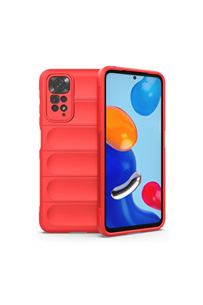 xirshop حافظة ريدمي نوت 11 من السيليكون الأفضل - أحمر