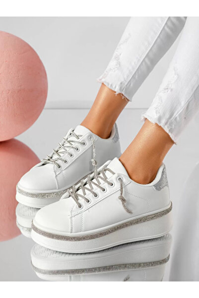 Zaira Women's white sneakers made of eco- Leather Athena #19205 - 40