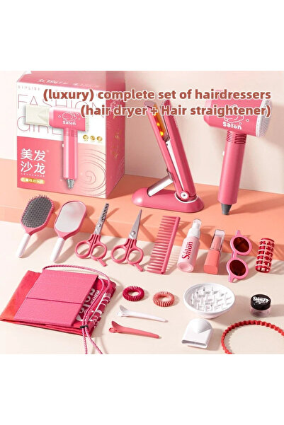 Choice3 Luxury Salon Set Simulation Haircut Kit Children's Hair Dryer Kids Ma...