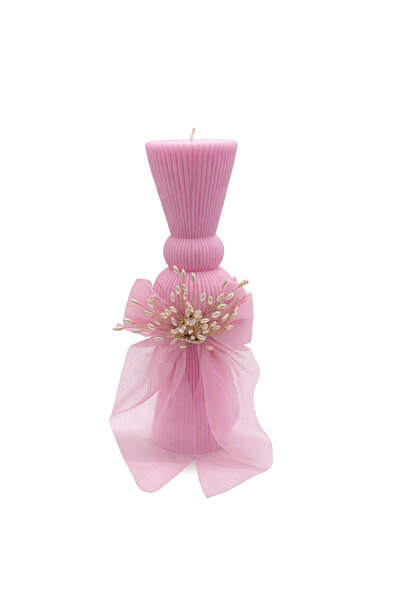 Dany Kids Fashion Pink hourglass candle decorated with a bow, Dany Kids model