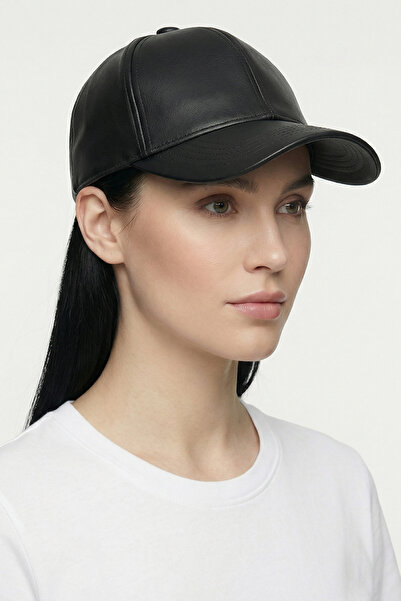 Bigdart Women's Faux Leather Hat 010195 - Black