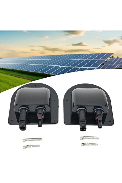 Choice1 2Pcs Black Waterproof Car Junction Box Solar Panel Cable Entry Gland ...