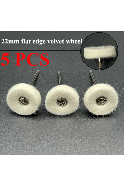 Choice مجموعة عجلات تلميع مسطحة الحواف مكونة من 5 قطع، مع قطن صوف والقطني، مل...