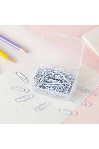 choice2 white 50pcs 28mm Colorful Metal Paper Clips Bookmark Marking Label Si...