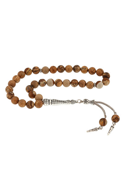 Gumush Prirodni kamen Metal Sa resama Jaspis kameni molitveni perle