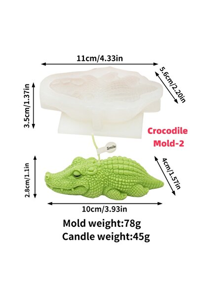 Choice4 قالب سيليكون ثلاثي الأبعاد على شكل تمساح شرس، قالب ديناصور لطيف، علاج...