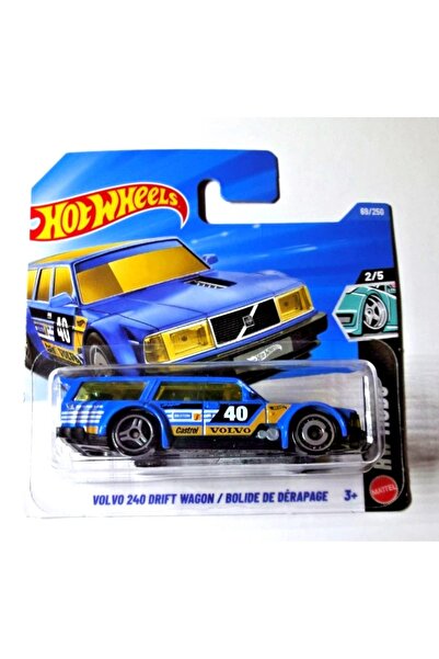 HOT WHEELS Volvo 240 Drift Wagon 69/250 2/5 HW Wagons Mavi Drift Canavarı Kol...