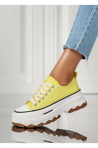 Zaira Women's yellow textile sneakers Calioppe #18030 - 37