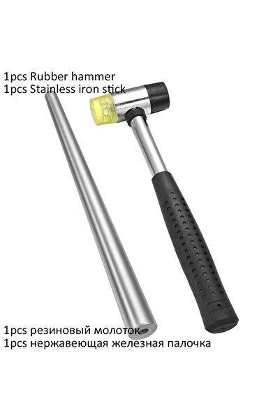 Choice5 2set(iron stick) Professional Ring Enlarger Stick Mandrel Handle Hamm...