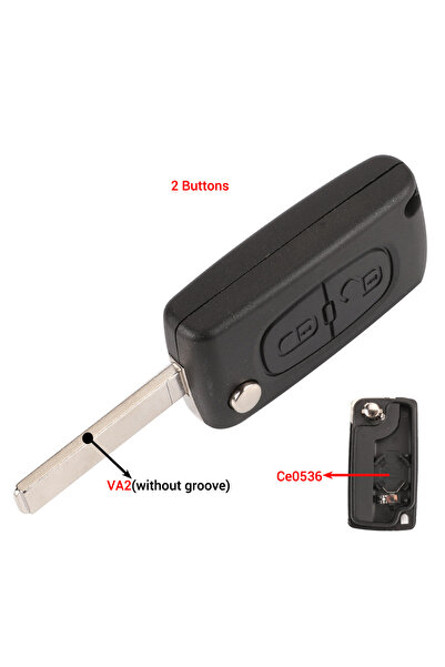 Choice1 غطاء مفتاح سيارة قابل للطي بزرين أو ثلاثة أزرار من جينغيوكين، مناسب ل...