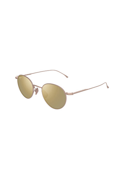Maui Jim Mj0691S 00301 48 Unisex Oval Polarized Mirrored Gold Metal Sunglasses