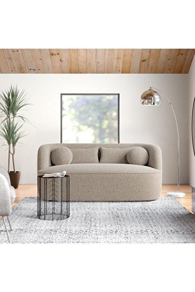 homejoyz Sofa with Boucle and Swedish Wood – 220×85×80 cm