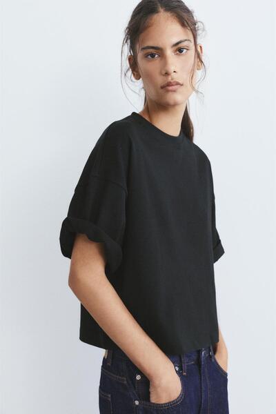 Pull & Bear Kısa kollu kutu kesim t-shirt