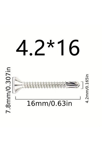 Choice3 4.2x16 50 قطعة 50 قطعة #8 M4.2 410 مسامير ذاتية اللولبة من الصفائح ال...