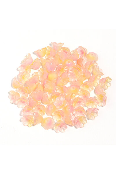Choice1 Pink Yellow 50pcs Colorful Lily of The Valley Flower Shape Bead 12x7....