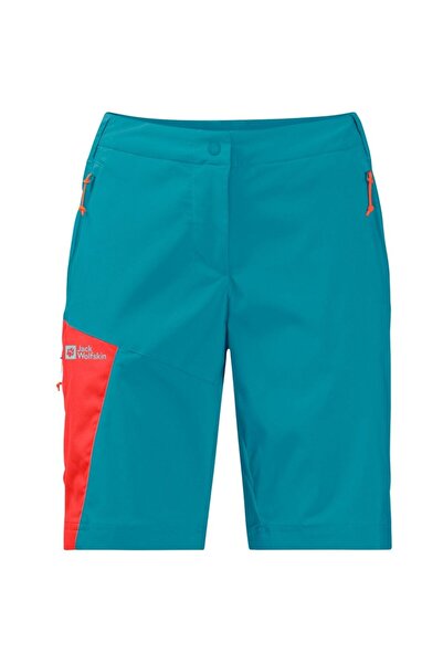 Jack Wolfskin Glastal women's trekking shorts-Blue/Orange-40