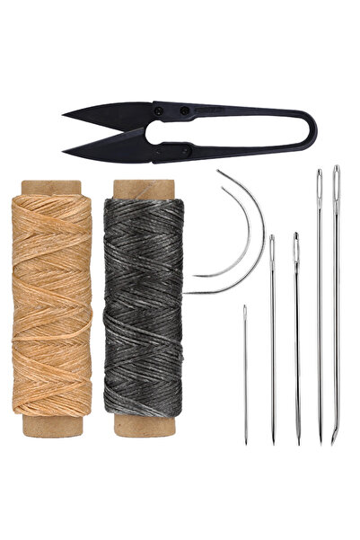 choice2 set1 IMAZY Heavy Duty Leather Sewing Kit Needle or Wax Thread Kit Uph...