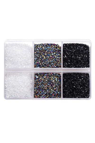 Choice37 النمط 06، 30 غرام/علبة، أحجار زجاجية مطحونة، حشو راتنج، حجر مكسور غي...