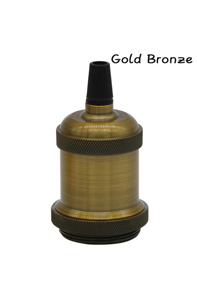 Choice3 مصباح معلق ذهبي برونزي E27 بتصميم كلاسيكي عتيق، مصباح إديسون بقاعدة ل...