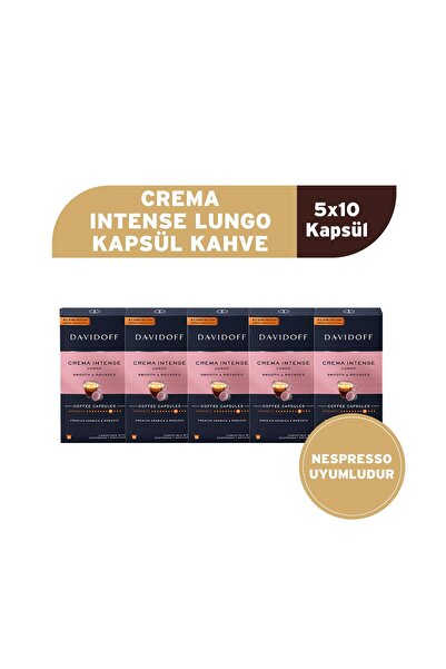 Davidoff Crema Intense Lungo Kapsül Kahve 5x10 Adet - Nespesso Uyumludur
