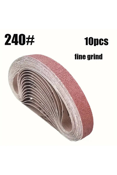 Choice 10 قطع من ورق الصنفرة 240 حبيبة 520 × 20 مم، 10 قطع من حزام صغيرة لطحن...