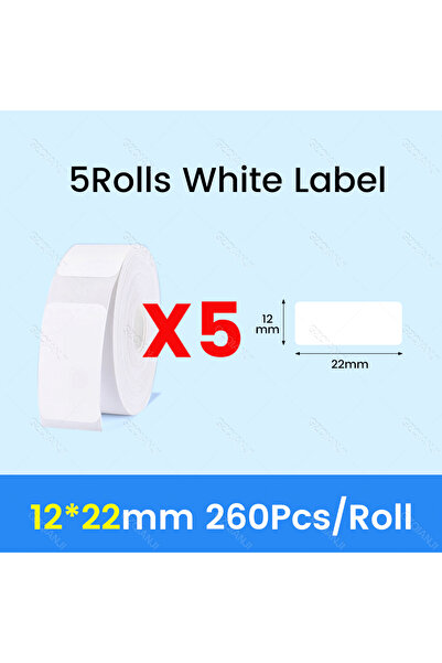 Choice9 5Rolls 12x22mm NiiMBOT D101 D11 D110 Label Thermal Sticker White Adhe...