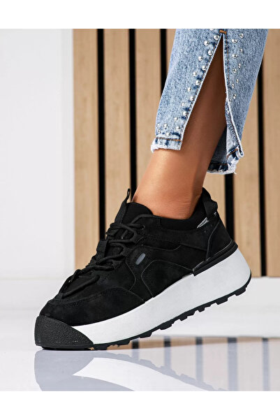 Zaira Adidasi dama negri din piele ecologica Lora #18642 - 40