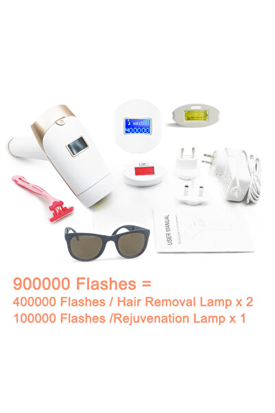 Choice6 جهاز إزالة الشعر بالليزر ExtraLamp 900K Flash المُحدّث، 2 في 1، مصباح...