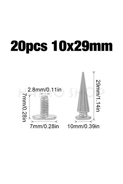 Choice1 10x29 مم - 20 قطعة، 5-50 قطعة/مجموعة مسامير فضية مخروطية الشكل، مسامي...