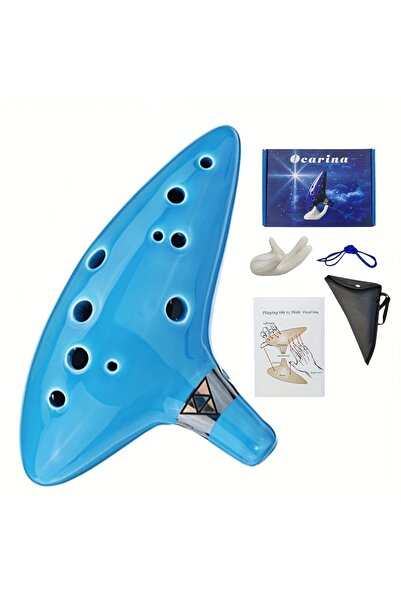 choice2 Light Blue arina,12 Tones Alto C Ceramic arina Musical Instrument wit...