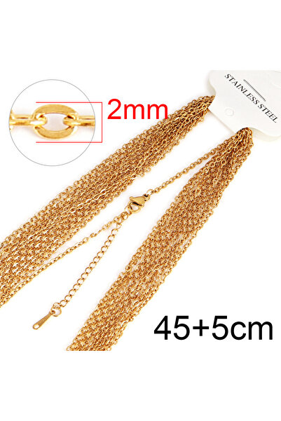Choice3 A0177 10pcs Stainless Steel Chain Gold Silver Color Link Chain DIY Ch...