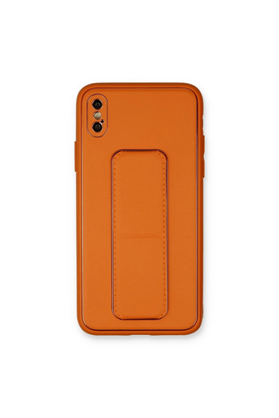 xirshop غطاء حماية لهاتف آيفون Xs ماكس مصنوع من جلد كوكو - برتقالي