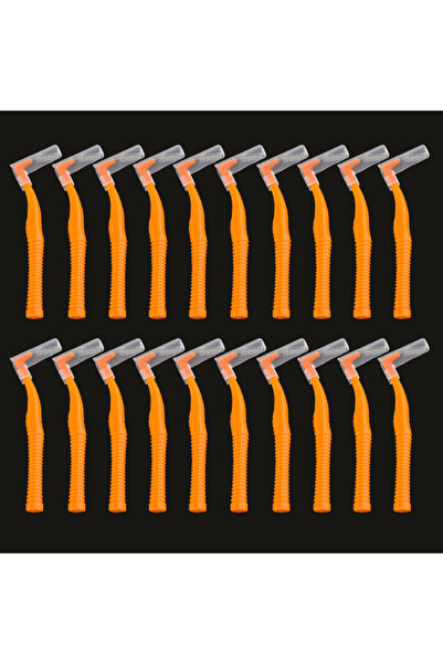 Choice1 orange(1.2mm-1.4mm) 20Pcs/box L Shape Push-Pull Interdental Brush Ort...