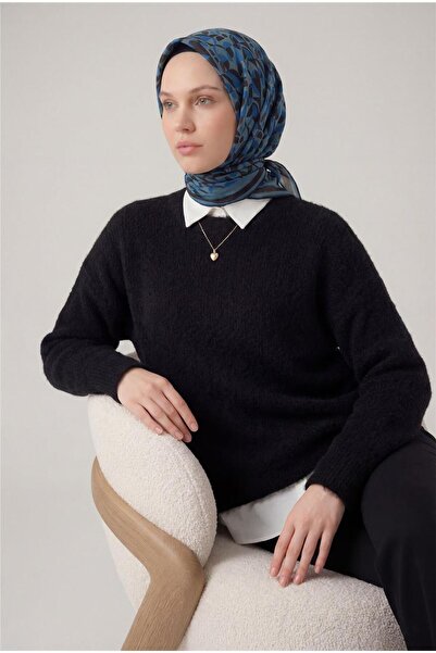 Silk Home Cotton Blend Scarf Baby Blue Retro Geometric Pattern Soft Textured ...