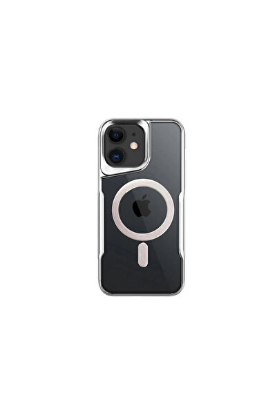 xirshop غطاء سيليكون ماج سيف لهاتف آيفون 12 - فضي