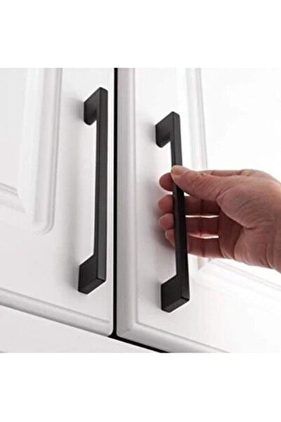 BAŞKAN YAPI HIRDAVAT 192 Mm Köprü Kulp 10 ADET Siyah Mobilya Çekmece Vestiyer...