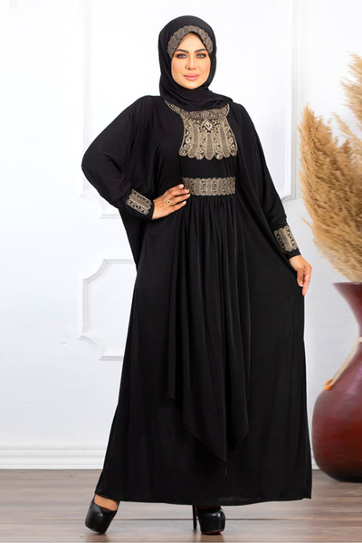AsrymShop اسدال صلاة قطن زبدة خفيف واسع اسود