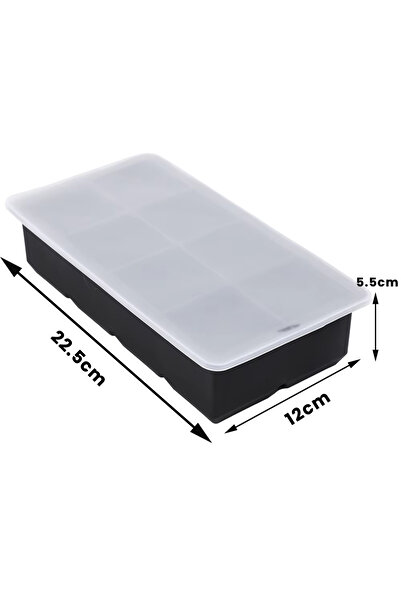 Choice1 قالب مكعبات ثلج كبير من السيليكون الغذائي، 8 شبكات-250714-2، 4/6/8/شبكة