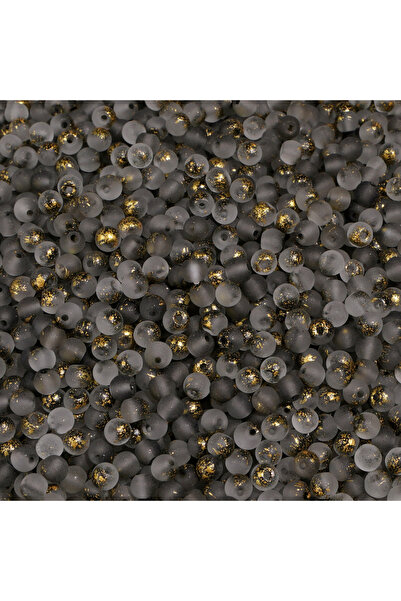 Choice9 4mm 100pcs style2 100Pcs 4mm High Quality Frosted Gold Splattered Gla...