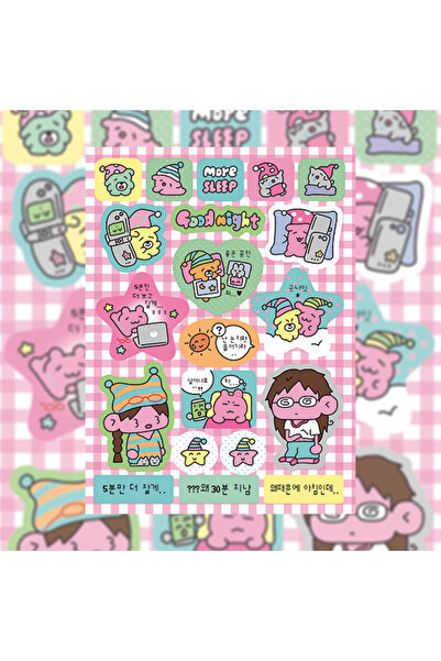 Choice7 03 ملصقات شخصية كرتونية لطيفة لفتاة كورية سيئة، دفتر ملاحظات، دفتر يو...