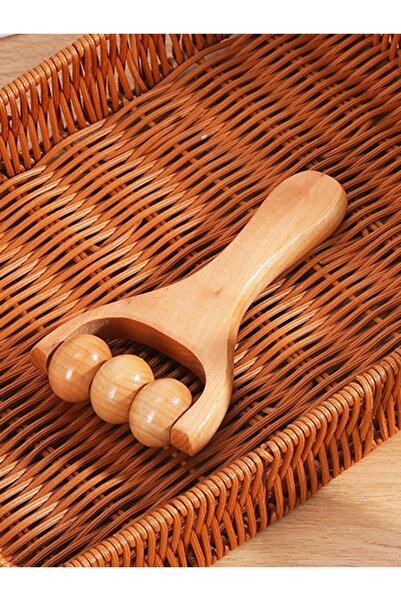 Choice3 مدلك أسطواني خشبي من خشب الماهوجني، علاجي للجسم والوجه والكتفين والرق...