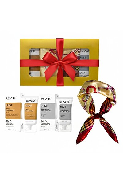 Revox Elysa Set – SPF50 Cream 30ml, Hyaluronic Acid Serum 3% 30ml, Scarf